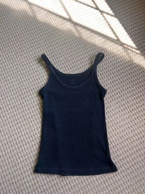 Brandy Melville Classic Black Ribbed Tank Top